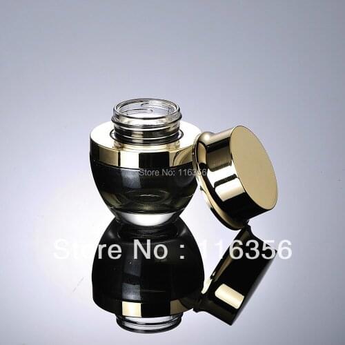 30G black glass cream jar,cosmetic container for Cosmetic Packaging,glass bottle