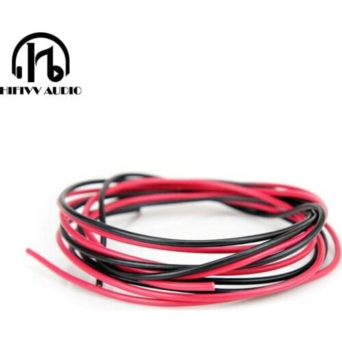 4 square 4N Pure copper hifi audio cable for amplifier speaker red and black