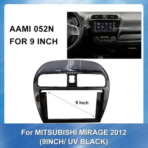 9 Inch Car Stereo Frame Cover Trim for Mitsubishi Mirage 2012 Stereo Panel Dash Mount Trim No gap Installation Kit Frame