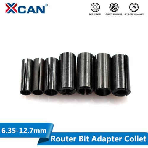 XCAN 1pcs Adapter Collet Shank CNC Router Tool Adapters Holder 8mm Change to 6mm/ 8-6.35/ 9.5-6.35/ 10-8/12-6 8 10/12.7-6 6.35mm
