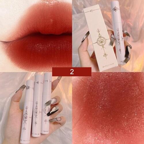 1 Pcs Velvety Matte Lipstick Long Lasting Nonstick Cup Not Fade Makeup Cosmetics For Girl Women ASD88