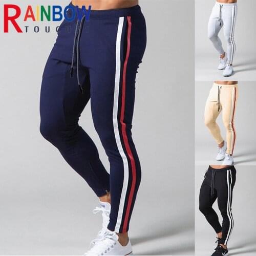 Rainbowtouches Sports Pants Mens Fitness Tights Sweat Absorption Jogging Pants Men Sports Running Pants Sweatpants