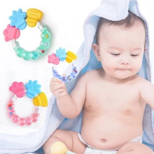Baby Items Teether Baby Teeth Stick Food-grade Silicone Boiled Babies to bite bell bite plastic childrens toys Teething