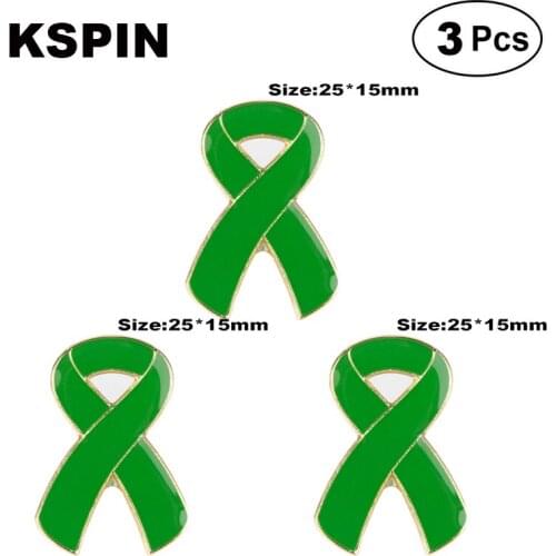Green Aids Lapel Pin Brooches Pins Flag badge Brooch Badges