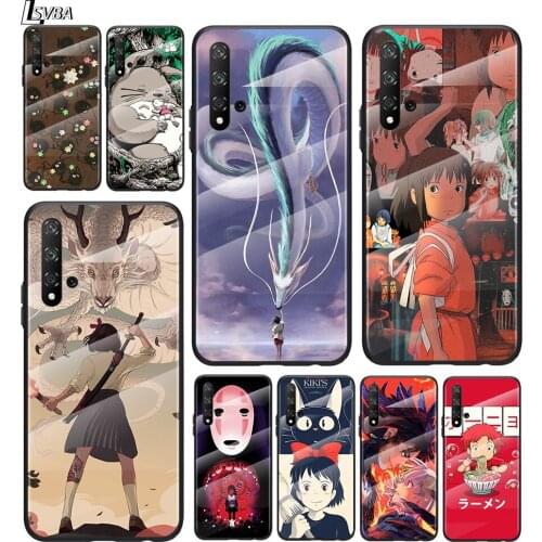 Spirited Away Anime For Honor 30 20 10 9X 8X Pro Plus Lite Tempered Glass Hot New Shell Luxury Cover Phone Case