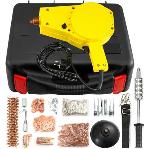 1500A 2KW Car Body Repair Tools Spot Welder Dent Puller Kit 800VA Spot Welding Spotter Dents Remover Stud Gun Set Auto Repairing