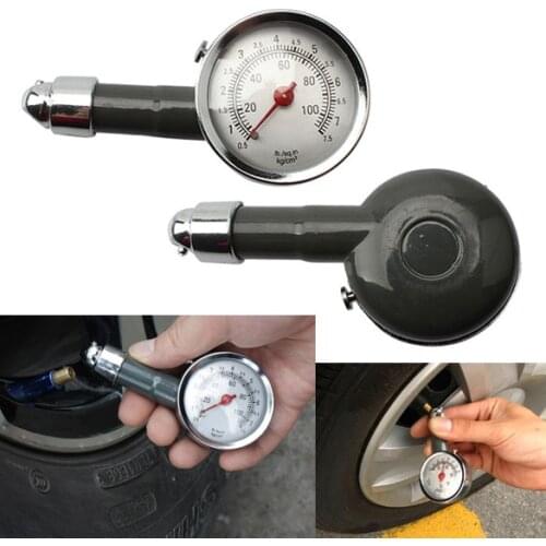 Metal Car Tyre Tire Pressure Gauge for Auto Motorcycle Truck Bike Dial Meter Vehicle Tester Pressure Tyre Measurement Tool