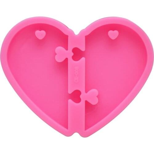 Valentines Day Heart Pendant Keychain Resin Casting Mold Puzzle Heart Love Mold