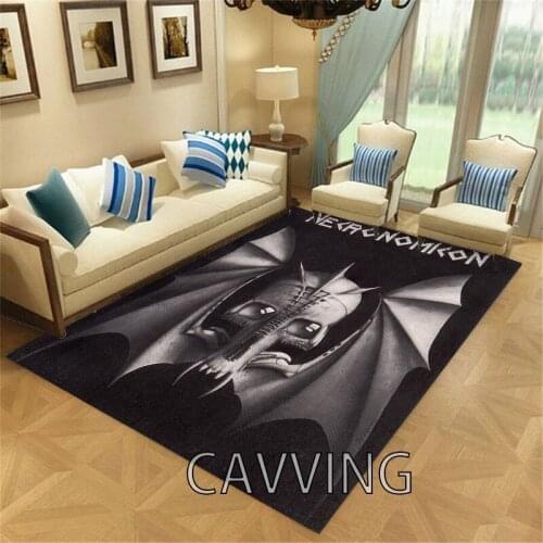 Necronomicon-Band 3D Printed Carpet Soft Flannel Rug Mat Rugs Anti-slip Large Rug Carpet Home Decoration for Living Room Bedroom