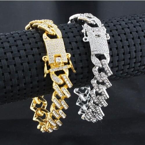 Hot selling hip hop DIY jewelry fashion boutique gold color mens and womens bracelets with free shipping
