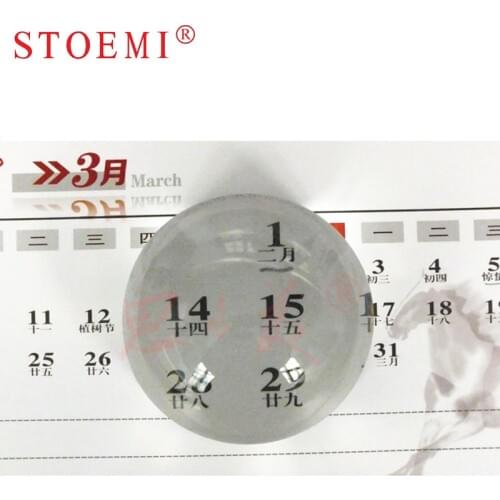 STOEMI 6911R 3" Diameter 80mm 4X Magnification Transparent Domed Magnifying Paperweights Dome Magnifier