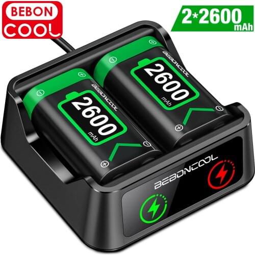 2x2600 mAh For Xbox One Wireless Controller Gamepad Joypad Rechargeable Battery Pack for Xbox One/One S/One X/One Elite/Series X