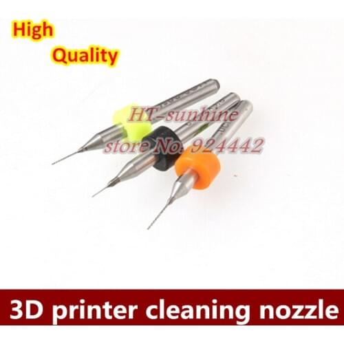 10PCS/Set 3D printer makerbot mendel reprap cleaning nozzle drill 0.4mm/0.3mm/0.2mm for MK7 or MK8 nozzle