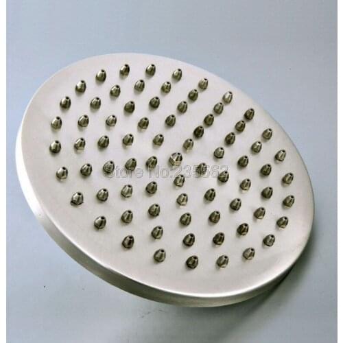 8 inch 20x20cm Round OverHead Rain Shower Head, Brushed Nickel Shower Head Bathroom Shower Lsh273
