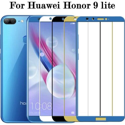 Full Cover Color Tempered Glass For Huawei honor 9 honor 9 Lite Honor9 9 Lite 3D Screen Protector Film Black White Blue Gray