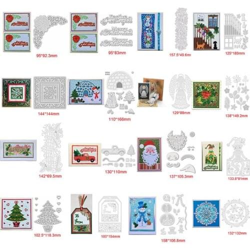 Polar Bear Snowman Winter Elements Metal Cutting Dies For Scrapbooking Craft Die Cut Card Making Embossing Stencil