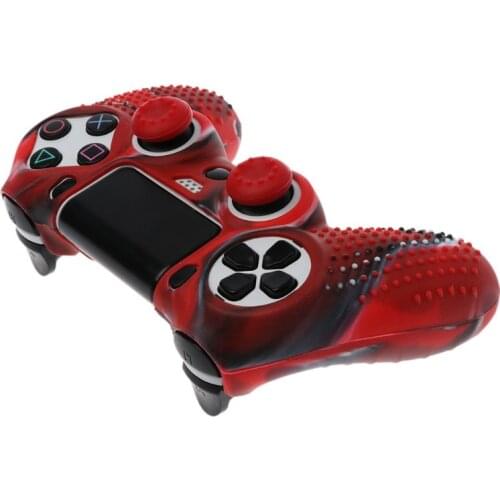 Anti Slip Silicone Wrap Case Cover With Grip Cap for playstation PS4 Controller