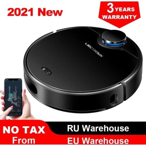 Liectroux ZK901 Lidar Robot Vacuum Cleaner,Laser Navigation&Mapping,Breakpoint Resume Cleaning,5KPa Suction,VoiceControl,Wet Mop