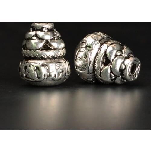 SEA MEW 5 PCS 14mm*17mm Fashion Metal Alloy Spacer Beads Tee Pagoda Beads For Jewelry Making