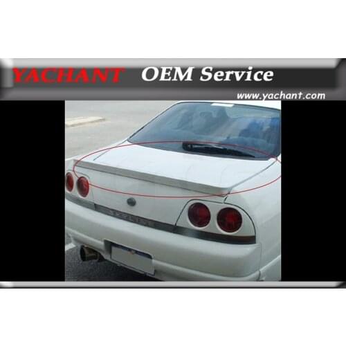 Car-Styling FRP Fiber Glass Rear Trunk Spoiler Fit For 1995-1998 Skyline R33 GTR GTS Drift Wing