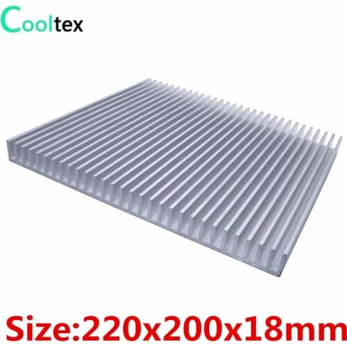 High power 220x200x18mm radiator Aluminum heatsink heat sink for LED Electronic Power Amplifier integrated circuit cooling