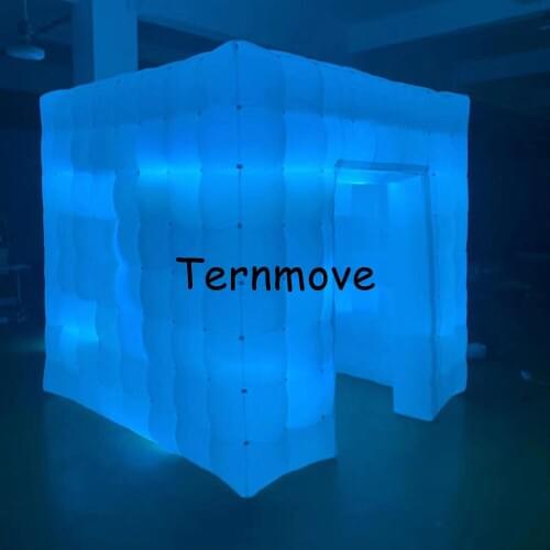 Inflatable wedding tent for party free shippinging flatable square tent changing colorful lighting inflatable photo booth