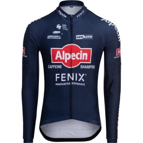 SPRING SUMMER 2021 ALPECIN FENIX TEAM DARK BLUE ONLY LONG SLEEVE CYCLING JERSEY CYCLING WEAR ROPA CICLISMO SIZE XS-4XL