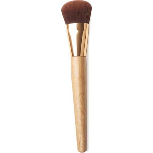 High end T Series Solid Bamboo Big Size Compact Powder Brush Blush Contouring Makeup Brushes