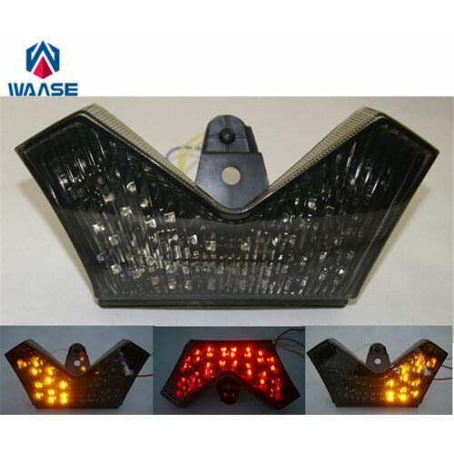 Waase For Kawasaki ZX14 ZX14R ZZR1400 2006 2007 2008 2009 2010 2011 2012-2015 Tail Light Brake Turn Signals Integrated LED Light