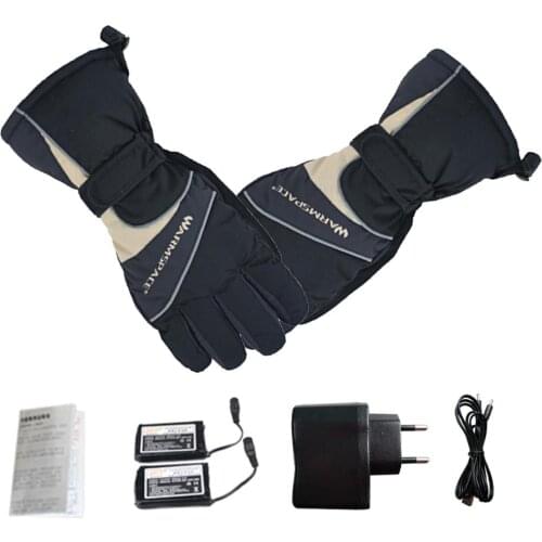 Winter Skiing Heated Gloves Hand Warm Battery Powered Thermal Skiing Heating Gloves Waterproof Heated Gloves For Motorcycle Ski