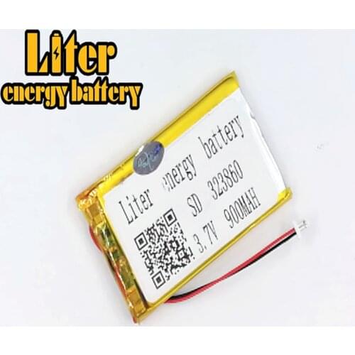 1.0MM 2pin connector 3.7 V 323860 304060 900mah lithium polymer battery bluetooth digital products e-books GPS PDA li-po battery
