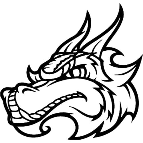 17.1cm*16.4cm Dragon Personality Vinyl Car Sticker Decor Decal Black/Silver S3-5856