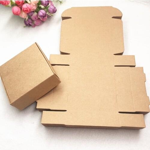 20 pcs Brown Aircraft Gift Boxes 6 Size Candy Box For Handmade Soap Wedding Party Gift /Jewelry Packaging Boxes