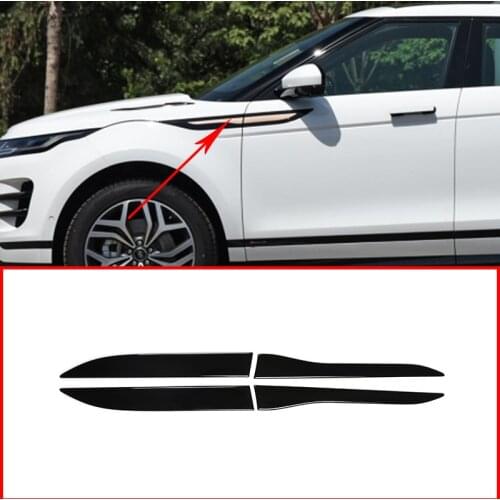 For Land Rove Range Roverr Evoque L551 2020 ABS Glossy Black Exterior Side Fender Frame Cover Sticker Car Accessories 4 pcs