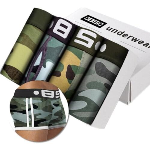 4Pcs/Lot Boxers Men Underwear Sexy Cotton Soft Boxer Shorts Cueca Male Panties Mens For Wholesale Boxershorts Mens Underpants