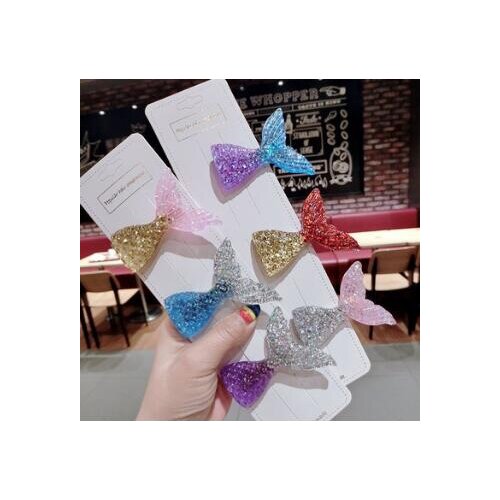 60pcs/lot DIY Simple Multi Fishtail Acrylic Hair Clips Crystal Shining Powder Hairpins Hair Styling Tools Accessories HA860