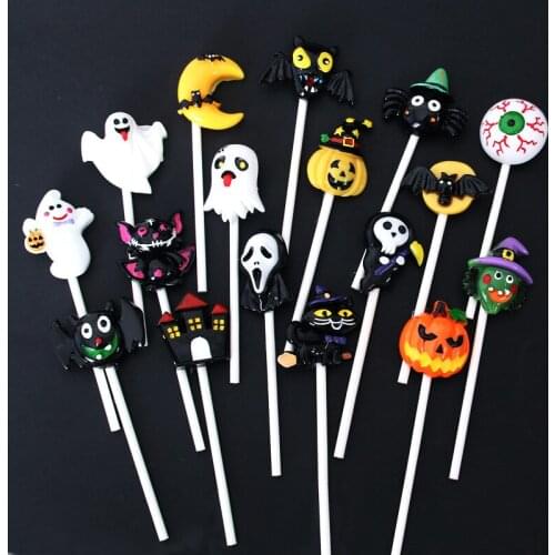 Halloween Theme Party Cake Decoration Cake Or Cupcake Topper Bat Pirate Pumpkin Spider Witch Hat Cake Wrapper Supplies