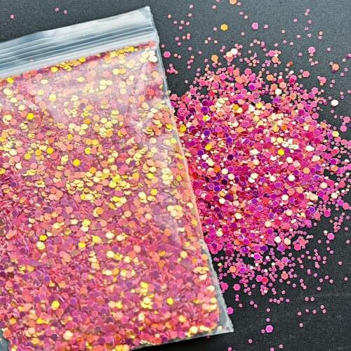 1kg Chameleon Nail Glitter Sequins Sparkle Holographic Chunky Mixed Multi-sizes (1-3mm) Colorful Hexagon Manicure Flake Sequins