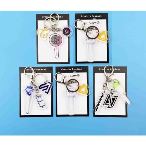 KPOP Twice MAMAMOO SJ SEVENTEEN Keychain Pendant Three-piece Set luxury keychain cute keychain Key ring chain wholesale new