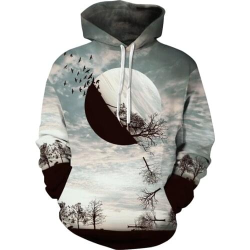 Brand Moon Tress 3D Hoodies Men Women Sweatshirts Quality Pullover Fashion Streetwear Casual Hoodies