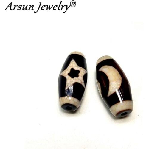 Dragon Agate BEADS Tibetan Sun/moon/stars Dzi Beads for Man&woman necklace bracelet jewelry DIY Making Free Shipping