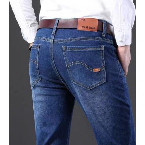 Men Classic Jeans Jean Homme Pantalones Hombre Men Mannen Soft Blue/Black Biker Masculino Denim Overalls Mens Pants Trousers