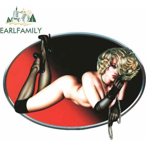 EARLFAMILY 13cm x 9.8cm Pin Up Girl SULTRY BLONDE Sticker COLOR PINUP Pin Up Sexy Car Stickers