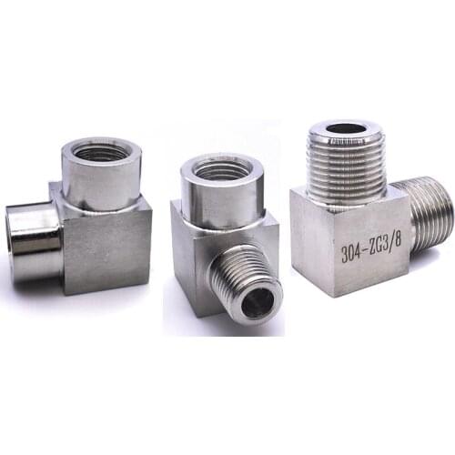 1/8" 1/4" 3/8" 1/2" 3/4" 1" BSP Female Male Thread 304 Stainless Steel Elbow High Pressure Resistant Pipe Fitting Connector