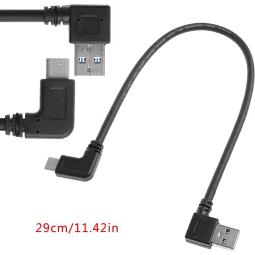 USB3.0 A To USB3.1 Type C 90 Degree Left/Right Angle Male To Male Adapter Cable