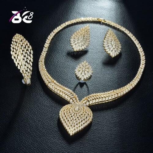 Be 8 Beauty Design Big Pendant Necklace Full Jewelry Sets, Nigerian Bride Jewelry Sets for Women Wedding Accessories S301