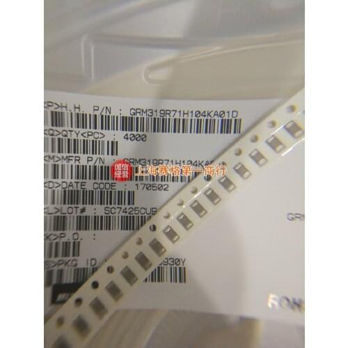 GRM3195C1H222JA01D SMD MLCC 1206 2.2nF(222) ±5% 50V Ceramic Capacitor GRM319R71H104KA01D SMD MLCC 1206 100nF(104) ±10% 50V Ce