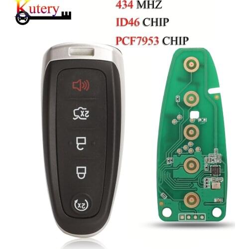 Kutery Remote Smart Car Key Control For Ford Edge Escape Explore Flex Taurus 2011-2015 Keyless Go 434MHZ ID46 PCF7953 Chip