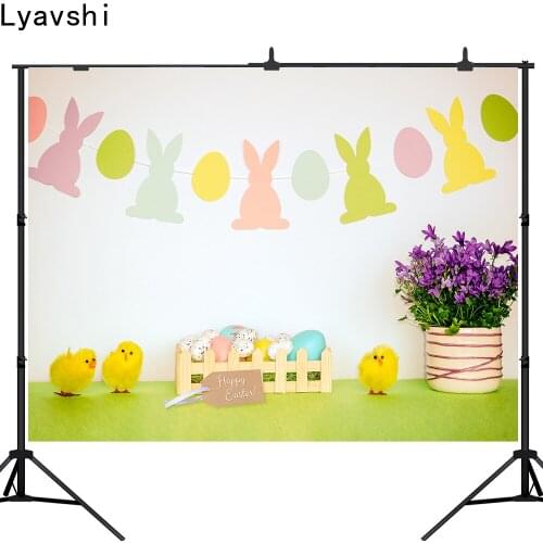 Lyavshi photography backdrop Spring Easter wood fence flowers green grass background photo studio photophone photocall props