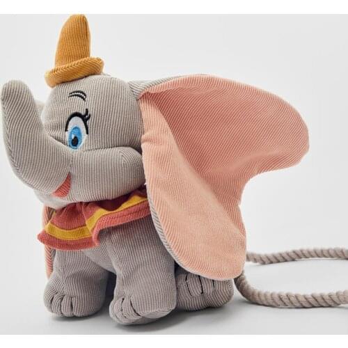 Small elephant corduroy gray three-dimensional elephant animal shape children diagonal mini ladies shoulder bag